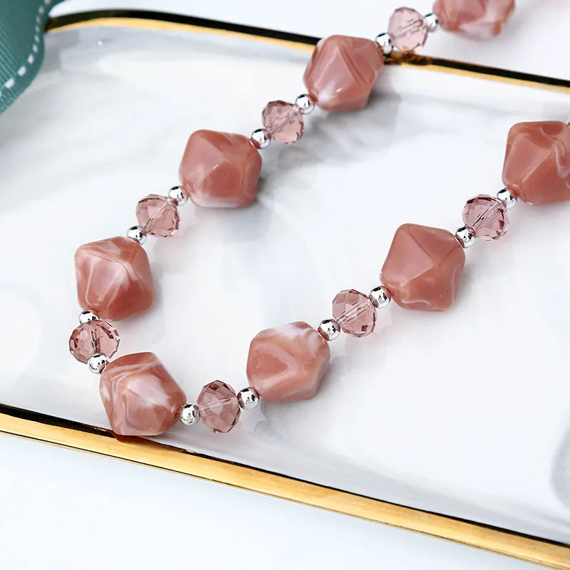Bride Wedding Acrylic Jewelry sets Necklace Earrings Sets Small Jewelry Accessories necklace earring set for women gift