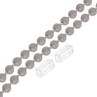 uxcell ball chain 4 5mmx9m pull cord with 2 connectors for roller shade gray