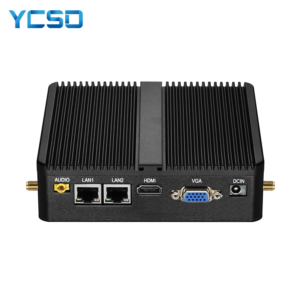 YCSD Mini PC Intel Celeron J4125 Fanless  2*Gigabit Ethernet 2*RS232 4*USB  Win10 Industrial Micro Micro Realtek ALC662
