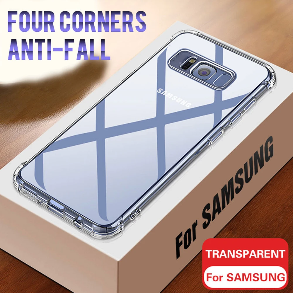 Чехол бампер Силиконовый противоударный для samsung galaxy s20 ultra s10 lite s10e s9 s8 plus|Бамперы|
