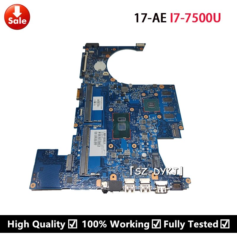 

Материнская плата для ноутбука HP 17-AE 929275-601 925396-601 6050A2906701 материнская плата с 940MX 2 Гб i7-7500U SR341