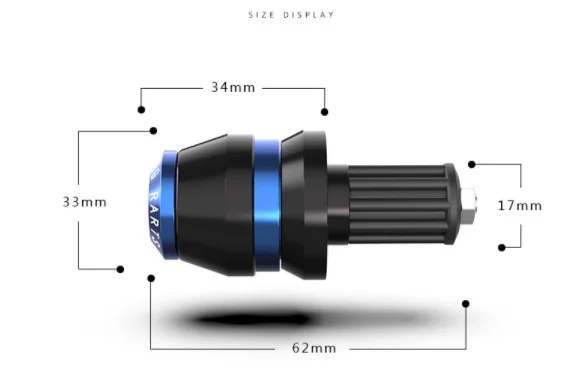 Новые детали мотоцикла CNC алюминиевый сплав концы руля подходят 16-18 мм диаметр