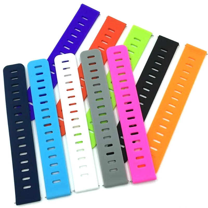 Ремешок силиконовый для Amazfit GTS 3 2 2E GTS3 GTS2 Mini GTR 42 мм спортивный браслет наручных