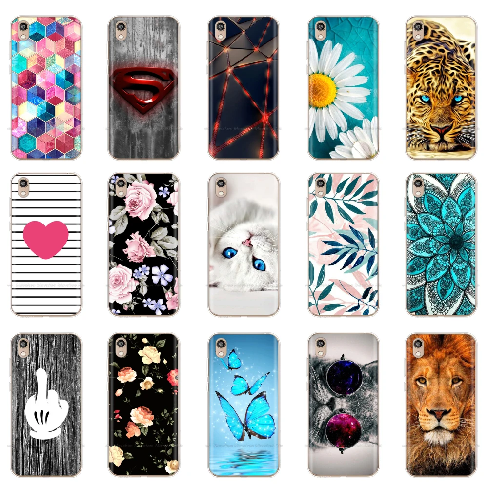 

Silicone Cover For Huawei Y5 2019 Case 5.71" inch Printing Luxury Cute Animal Cat Flower Cases For Huawei Y5 2019 Fundas Coque