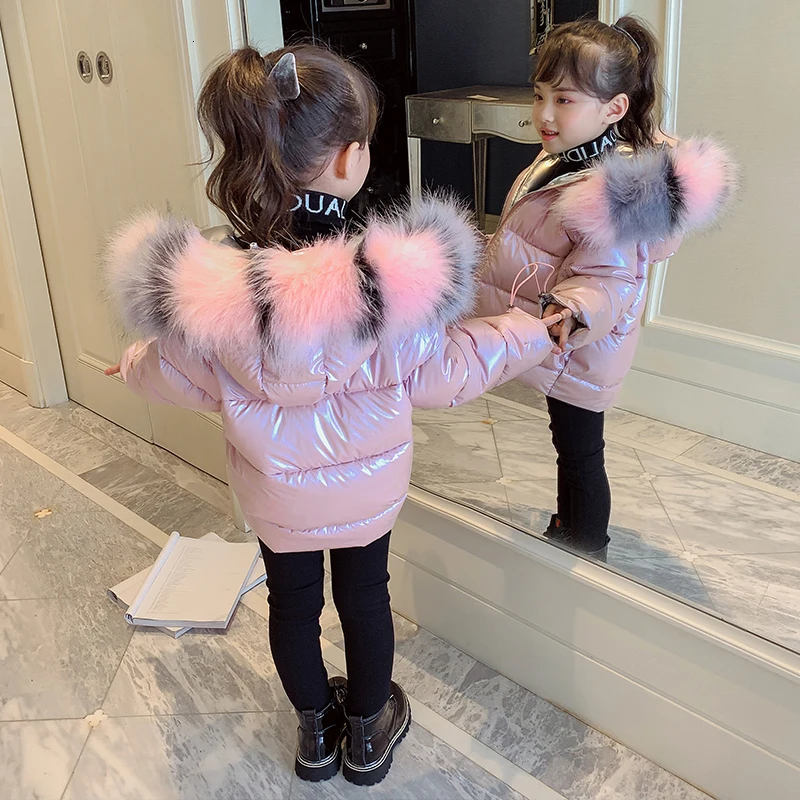 Детская одежда из хлопка куртка на осень зиму теплые куртки с капюшоном и мехом