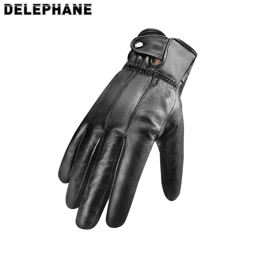 

Winter Windproof Warm Leather Gloves Women Basic Waterproof Black Driving Gloves Military Tactical Bicycle Motorcycle Gloves