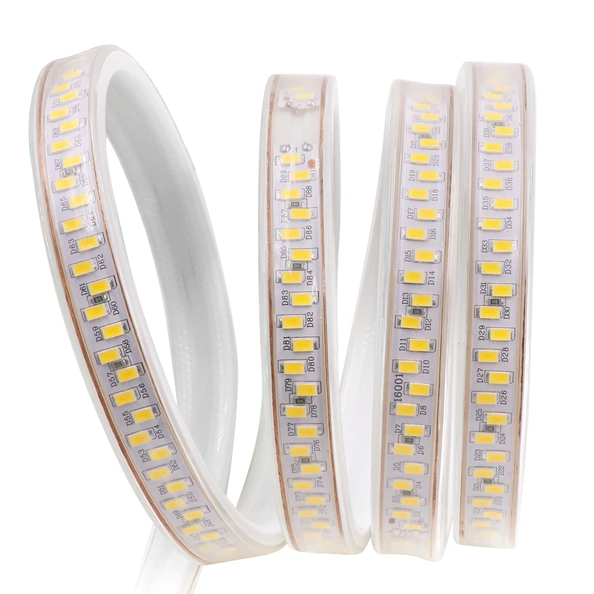 Светодиодная лента 220 В e 5630 SMD 180 светодиодов/м уличная Водонепроницаемая