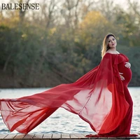 chiffon shawl dress maternity photography props elegant maxi gown pregnancy dress shoulderless maternity dresses for photo shoot