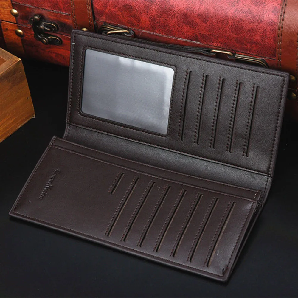 Мужской кошелек кожаный компактный для денег вместительный держатель карт