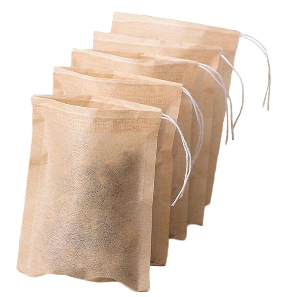 

300 Pcs Tea Bags Empty Scented Drawstring Pouch Bag Seal Filter Cook Spice Loose Coffee Pouches Disposable Kitchen Tools