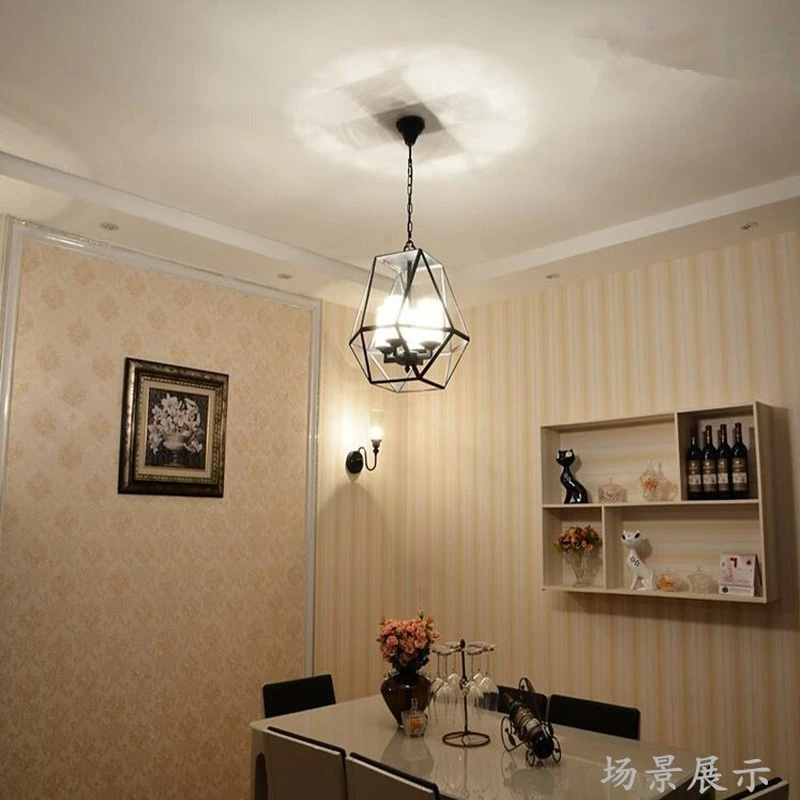 Американская сельская винтажная Подвесная лампа в виде клетки скандинавский