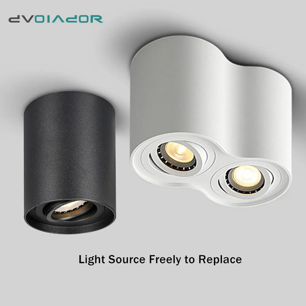 

Светодиодный потолочный светильник направленного света с поверхностным креплением, настраиваемая лампа GU10 для внутреннего фойе, гостиной,...