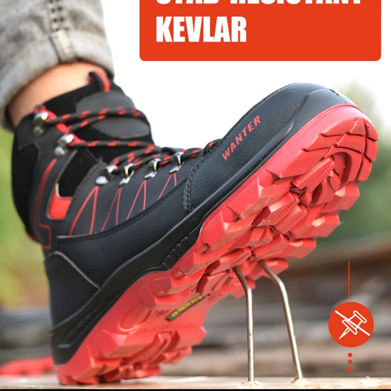 

2021 New Safety Boots Men Winter Shoes Steel Toe Safety Shoes Work Boots Men's Boots Winter Puncture-Proof Work Shoes Sneakers