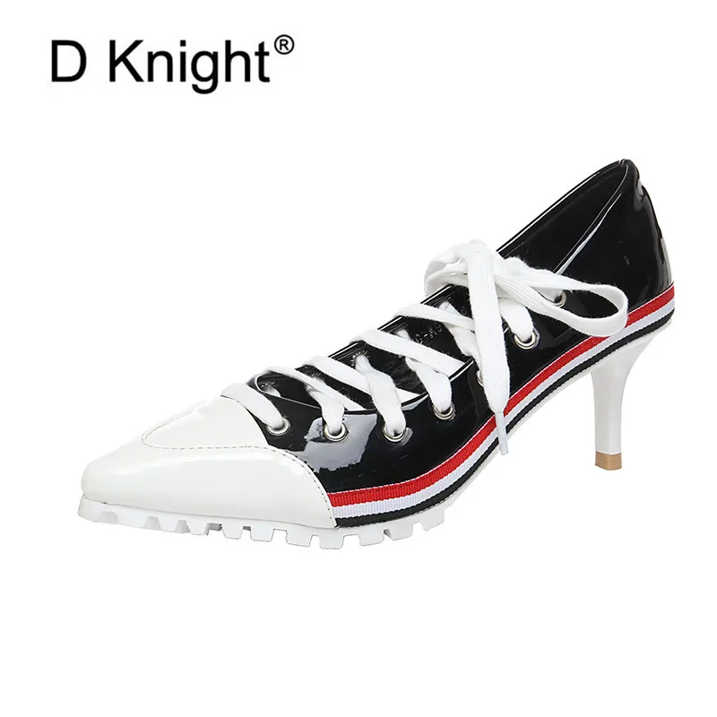 

Женские туфли-лодочки; Сезон весна; Новинка 2020 года; Туфли на тонком высоком каблуке с острым носком; Женские туфли-лодочки из лакированной к...