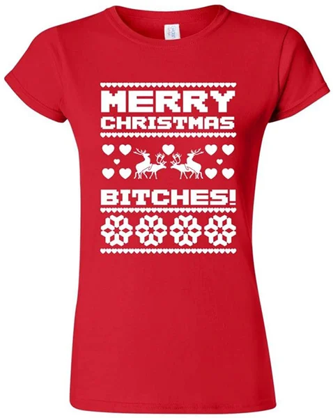 

Junior Merry Christmas Bitches DT T-Shirt Tee
