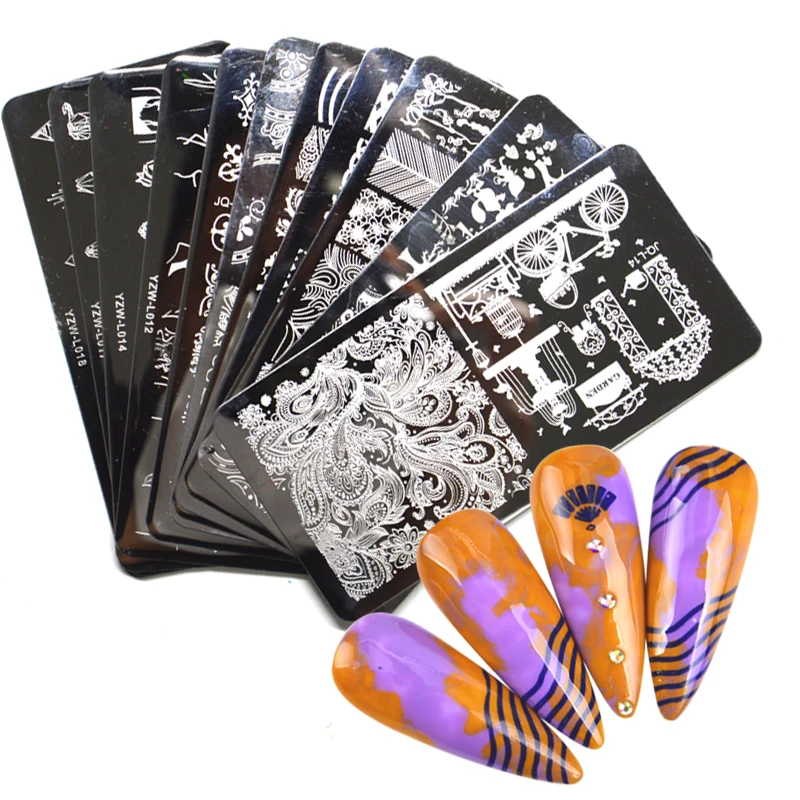 1 шт. штамповочная пластина с кленовыми листьями осенняя Тема из нержавеющей