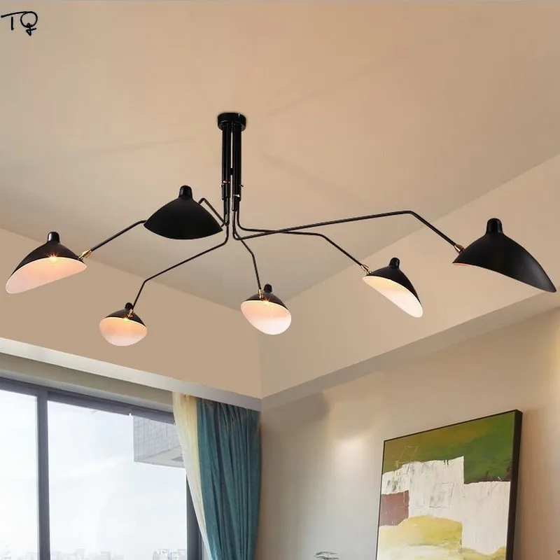 $13.02 Industrial Dawn Spider Serge Mouille Ceiling Lamp For Living Room Decoration Modern Indoor Lighting Bedroom Study Salon Studio