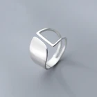 MloveAcc 100% Настоящее серебро 925 пробы изящное ювелирное изделие геометрическое открытое регулируемое кольцо Модные кольца для женщин ювелирные изделия Bijoux