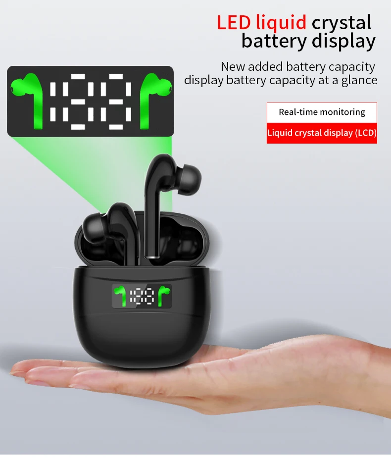 

TWS5.2Bluetooth Headset HIFI9D HD Sound Quality Super Long Standby Wireless Music Headset LED For Huawei AppleXiaomi Android IOS