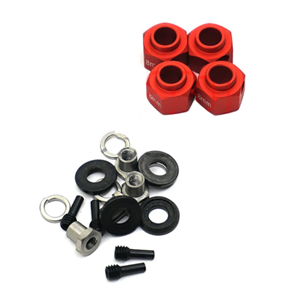 

4PCS Hex Wheel Hubs Widen Adapter Kit For 1/10 RC Car Traxxas TRX-4 TRX4 Crawler 8/9mm Thickness Optional