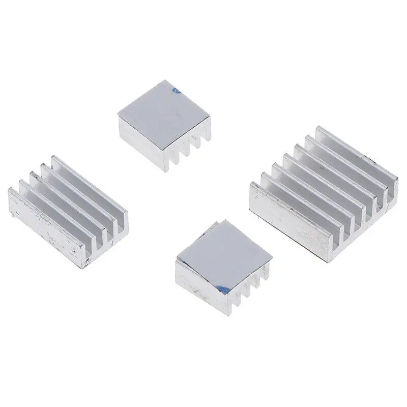 4 шт./компл. алюминиевый радиатор серебряного цвета наборы кулеров для Raspberry Pi 4B