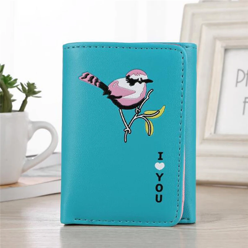 

Embroidery Bird Wallet Women Mini Wallets Hasp Small Clutch Bag Womens Wallets And Purses Female Short Purse Coin Card Holder
