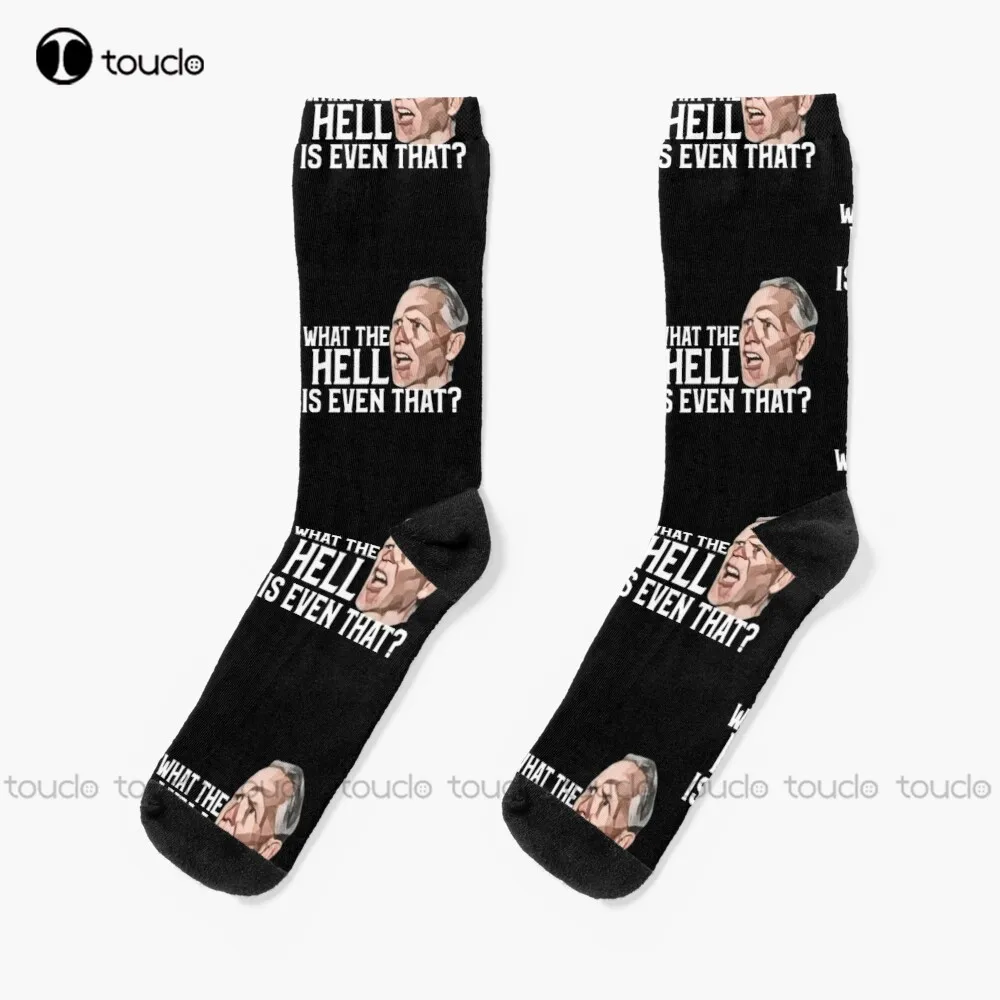 

What The Hell Is Even That Meme Funny Gag Socks Unisex Adult Teen Youth Socks Personalized Custom 360° Digital Print