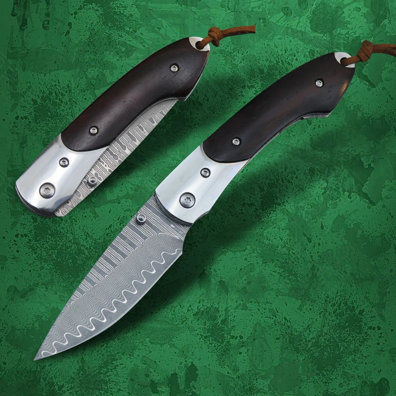 

Shanker Alloy Damascus Steel VG10 Portable Pocket Folding Knife EDC Tool Outdoor Camping Hunting Survival Tactical Blade for Men