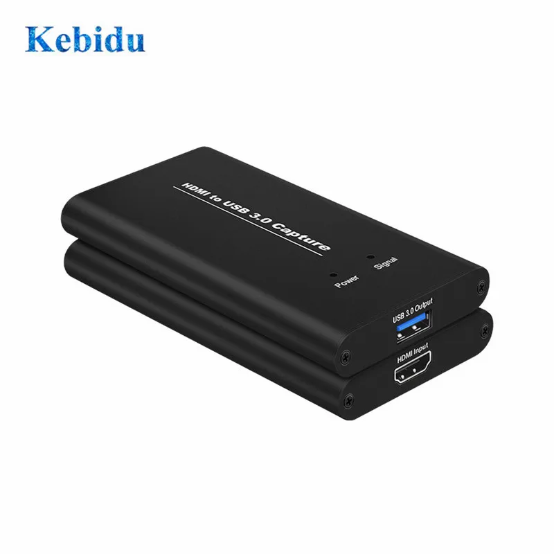 Видеозахват kebidume 1080P HD USB3.0 HDMI-совместим с USB-картой для захвата видео 4K @ 60Hz Dongle