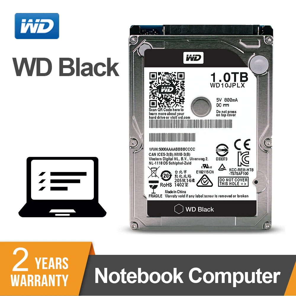Western Digital WD Black 1 ТБ 2 5 &quotHDD HD SATAIII 9 мм 7200 об/мин внутренний жесткий диск для ноутбука