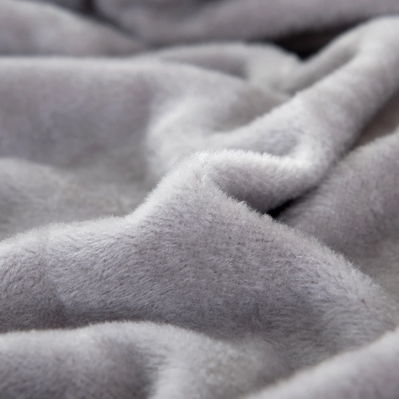 Plush Fabric Sofa Cover Velvet Cloth Thick Slipcovers Keep Warm Covers Funiture Protector Polyester Dust-proof Solid Gray | Дом и сад
