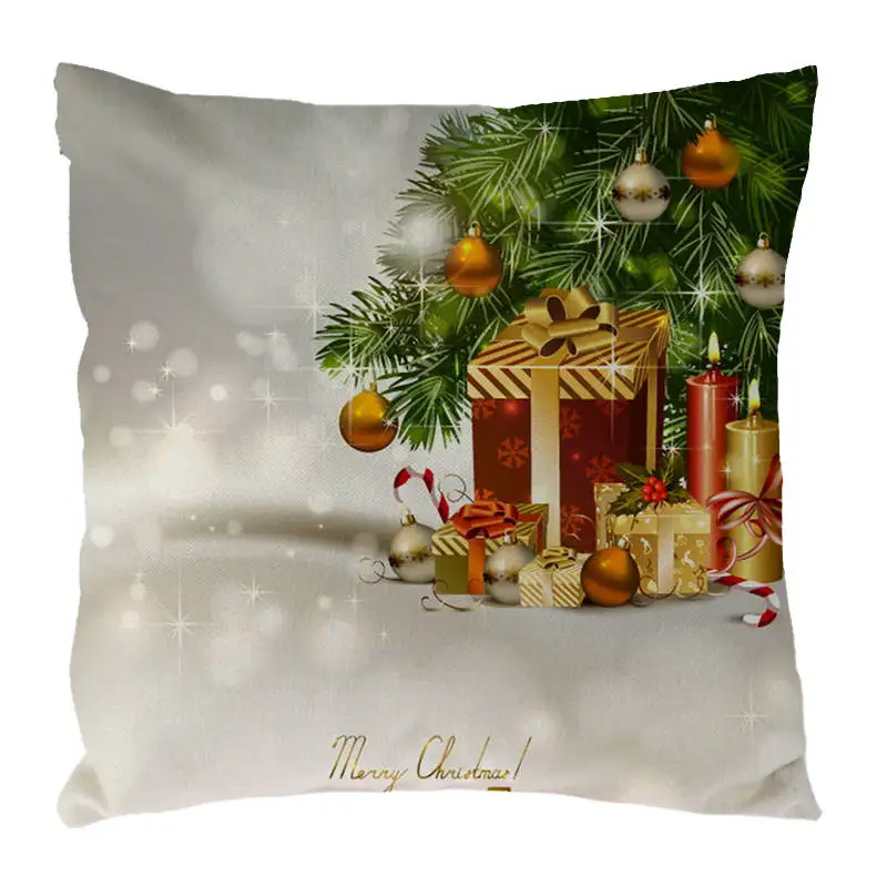 Простой Рождественский орнамент чехол для подушки шар елка колокольчик