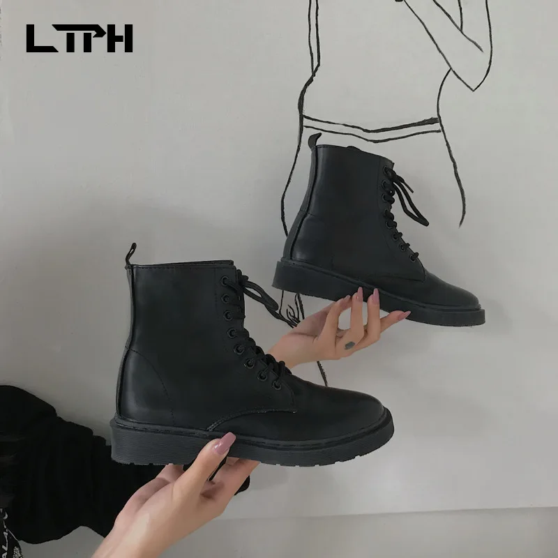 Женские ботинки Martin из искусственной кожи на платформе в стиле ретро британском