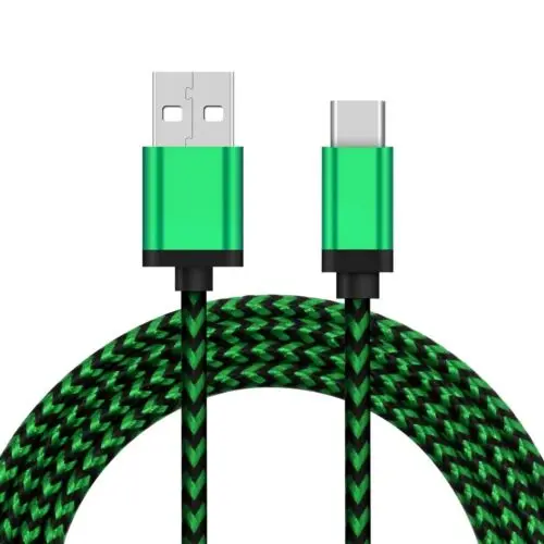 

UGI 1M 2.4A Green Nylon Braided Quick Fast Charging Type C USB C Magnetic Cable Date Sync For Samsung Xiaomi RedMi Huawei Pixel