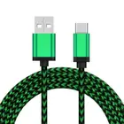Магнитный кабель UGI USB C, в нейлоновой оплетке, для быстрой зарядки и синхронизации данных, зеленый, 1 м, 2,4 А, для Samsung, Xiaomi, RedMi, Huawei, Pixel