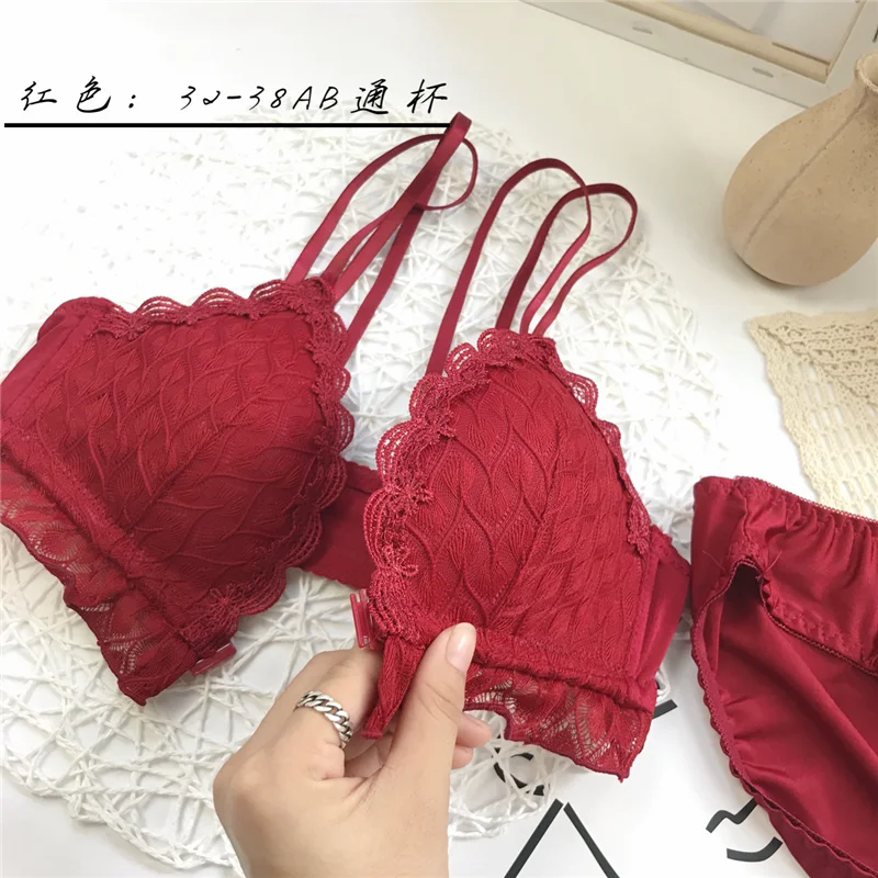 Тонкий бюстгальтер женский костюм без стального кольца маленькая грудь