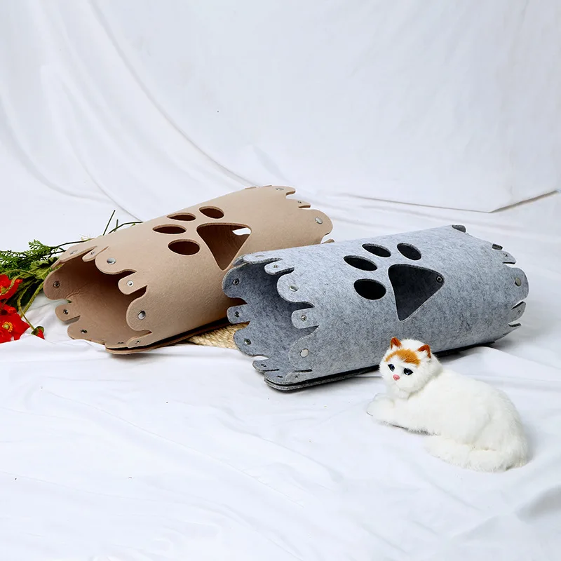 Оригинальная фетровая ткань в новом стиле Съемный и моющийся туннель для собак