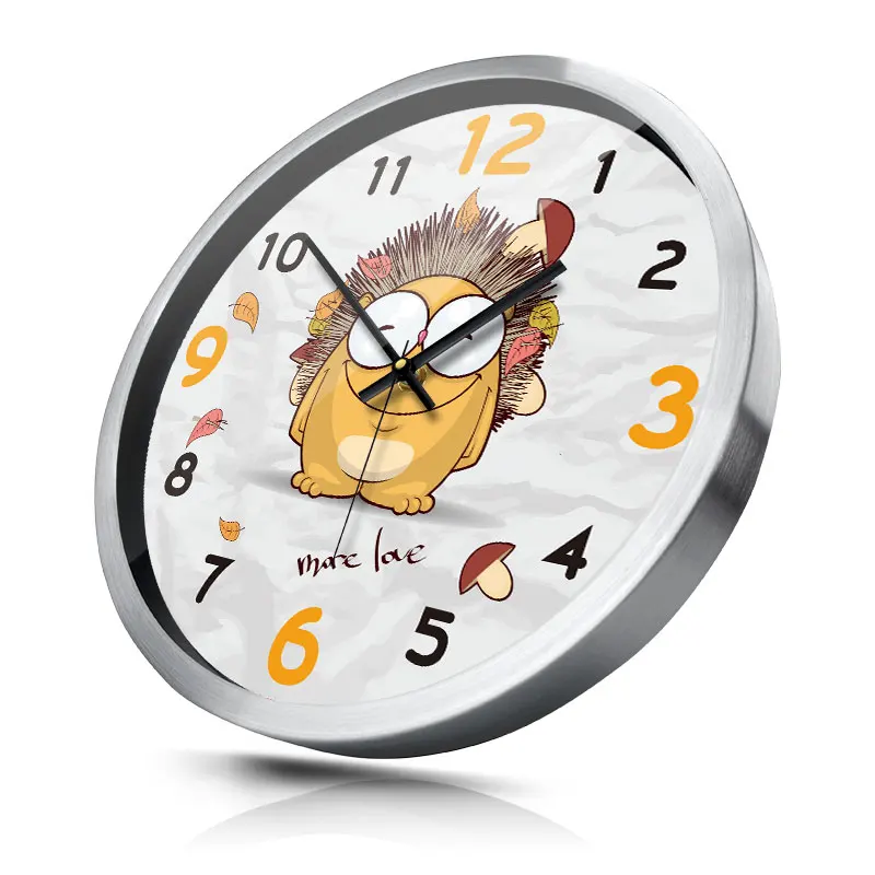 Мультяшные креативные настенные часы милые для спальни и детской комнаты