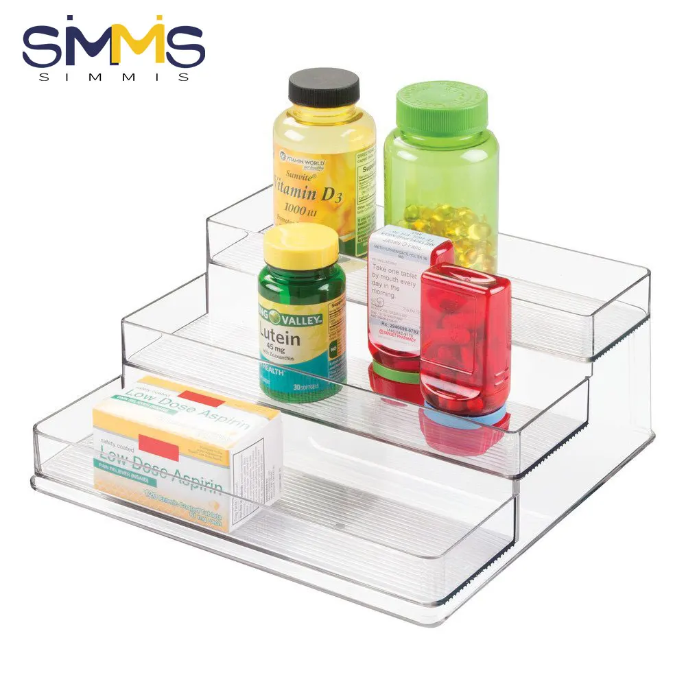 simmis spice rack storage ladder seasoning holder kitchen pantry step shelf organizer cabinet collection acrylic 3 layer free global shipping
