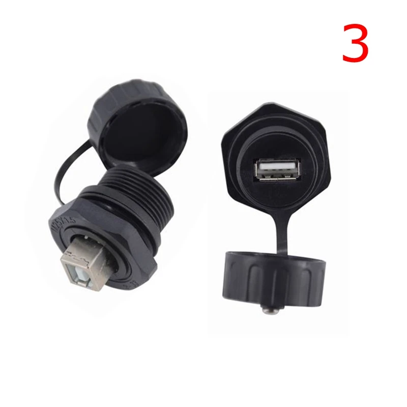 USB 2.0 Waterproof Aviation Plug A Female Socket M20 M25 Panel Mount Adapter to 5Pin XHP type B female IP68 Connector - купить по