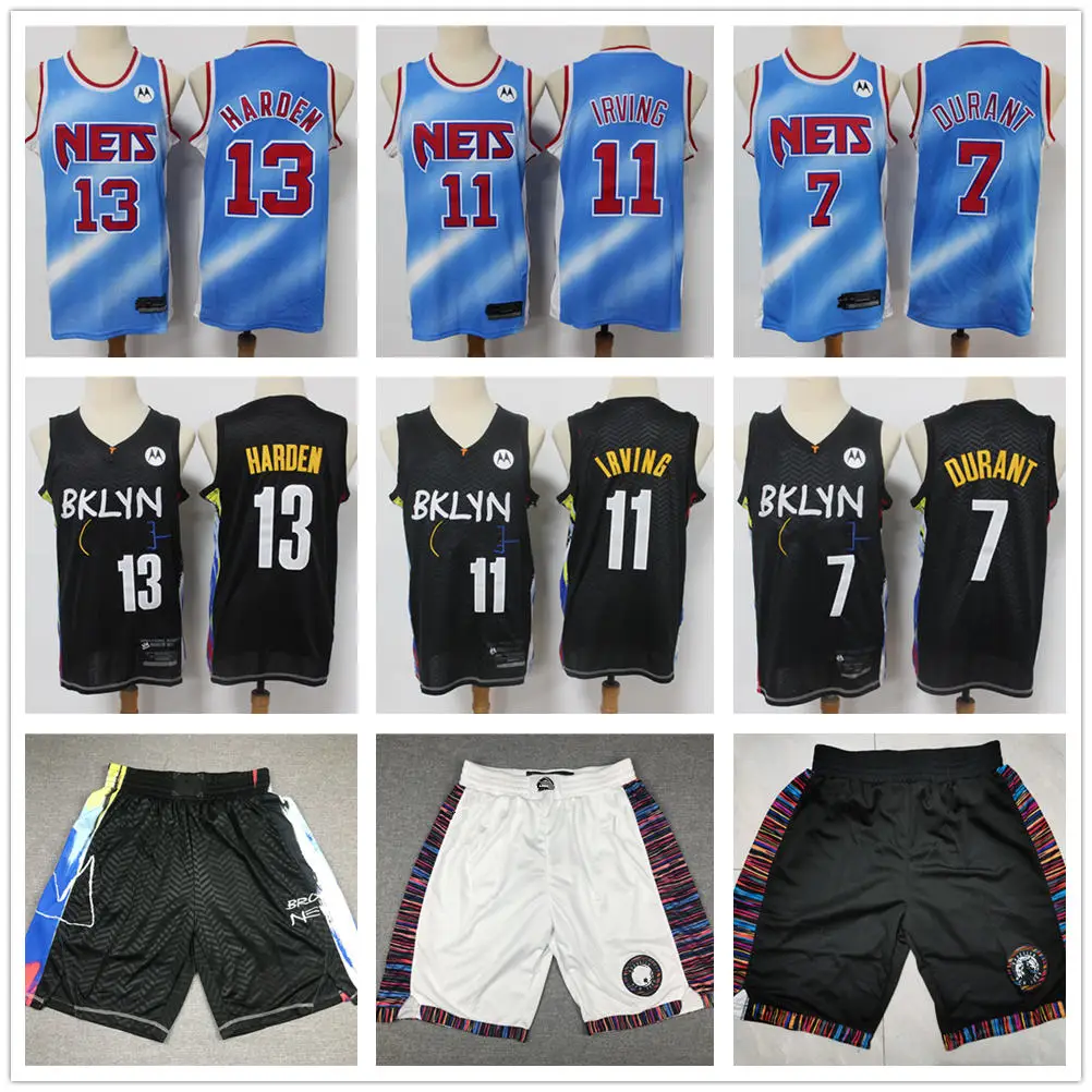 

Best Sale 2021 City Edition Embroidery Basketball Jerseys Sets 13 Harden 2 Griffin Kevin 7 Durant 11 Irving Men Tank Tops Shorts