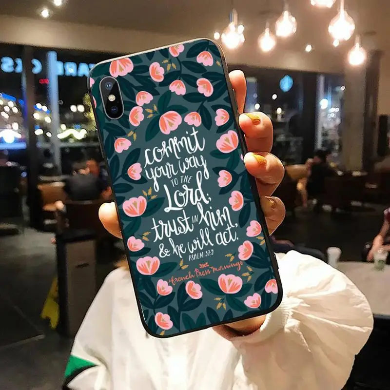 

Bible Quotes Phrase art Phone Case for iPhone 11 12 pro XS MAX 8 7 6 6S Plus X 5S SE 2020 XR