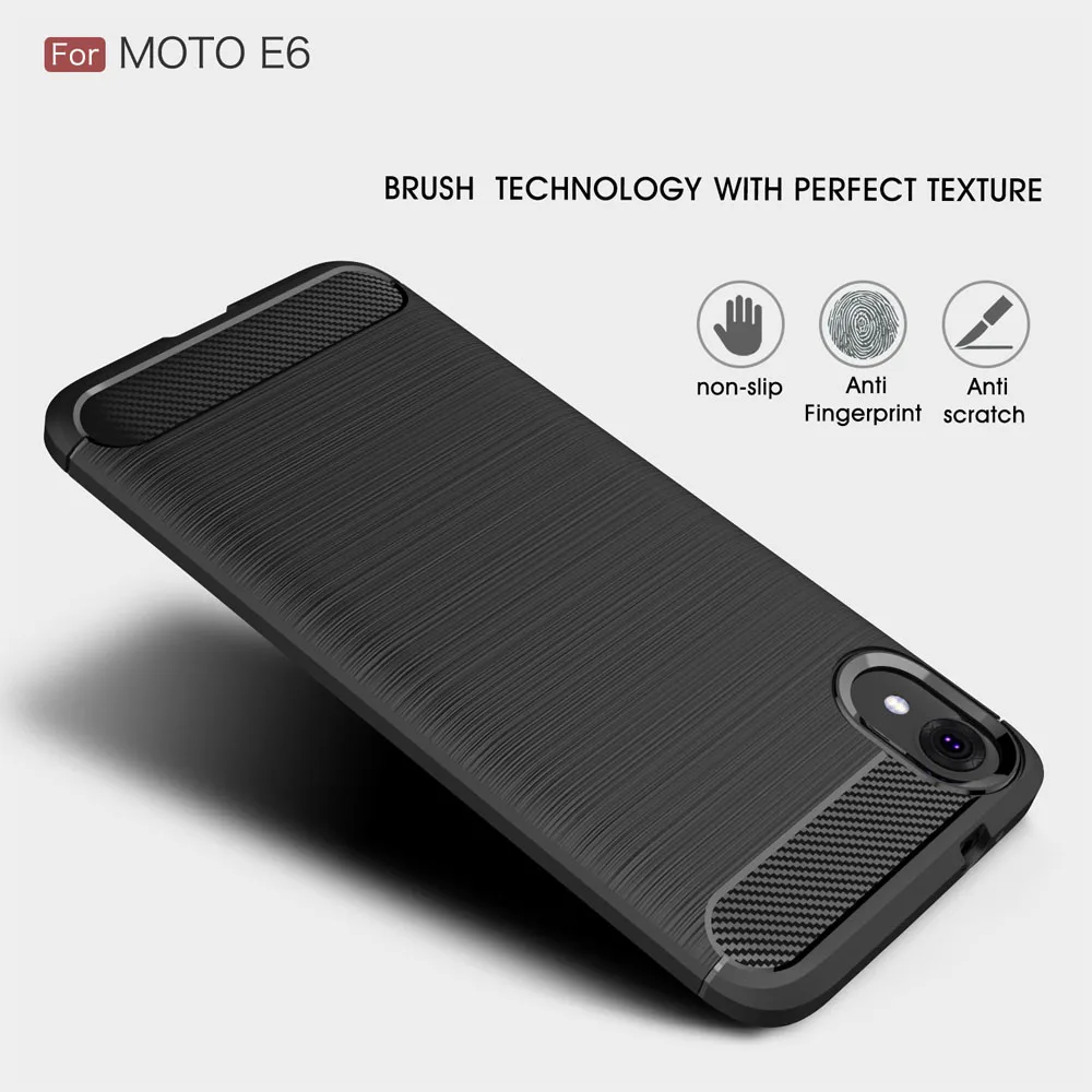 Чехол из углеродного волокна 5.45For Moto E6 чехол для Motorola E 6th Gen телефона лента на