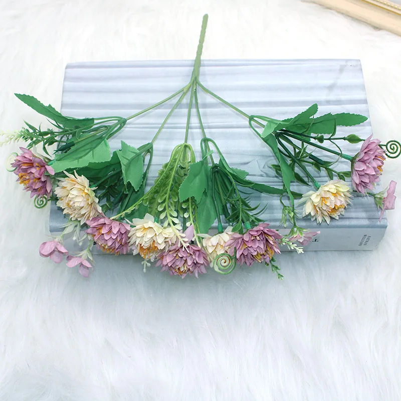 Пион искусственный цветок 10 Гербера Хризантема высокого качества класса люкс