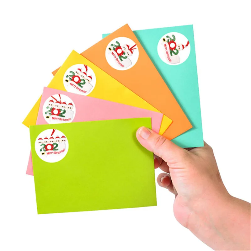 

500 pcs Merry Christmas Stickers 2020 Quarantine Survivor Round Label Stickers Christmas Gift Package Decoration Sticker