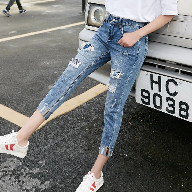 

Cheap wholesale 2019 new Spring Summer Autumn Hot selling women's fashion casual Denim Pants BW72