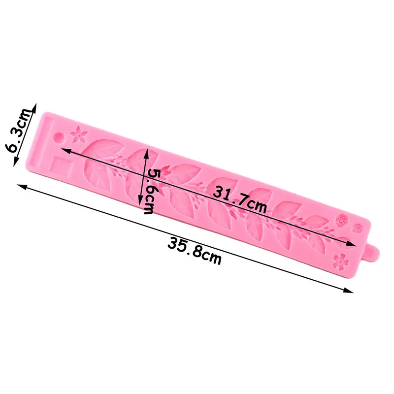 Цветок листья лоза торт границы силиконовые формы свадебный украшения