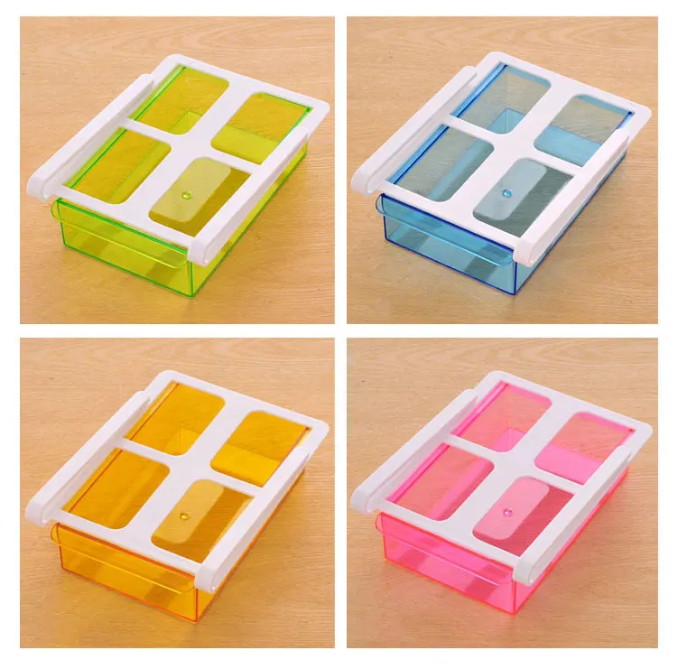 

Eco-Friendly Multi-function Kitchen Refrigerator Storage Rack Fridge Freezer Shelf Holder Food Drawer Organizer Space saver
