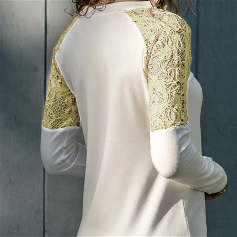 

Women Blouse Fashion Lace Long Sleeve Shirts Blouse Tops Casual Jumper Ladies Blouses Women Tops Ladies Shirts And Blouses