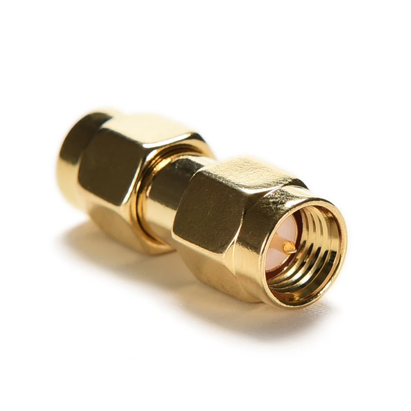 

1pc SMA Male to Male Plug Adapter SMA male to SMA male plug RF Coaxial Connector Straight Gold Plated Converter